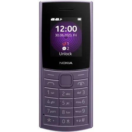 Nokia Teléfono Móvil 110 4G 2nd Edition 48 MB RAM 128 MB ROM Pantalla 1.8" Cámara Batería 1450 mAh - Púrpura Nokia Teléfono Móvil 110 4G 2nd Edition 48 MB RAM 128 MB ROM Pantalla 1.8" Cámara Batería 1450 mAh - Púrpura